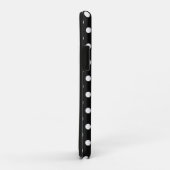 Zwart met witte stippen Case-Mate iPhone case (Achterkant/rechts)