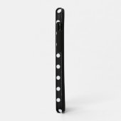Zwart met witte stippen Case-Mate iPhone case (Achterkant/links)