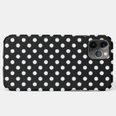 Zwart met witte stippen Case-Mate iPhone case (Achterkant (horizontaal))