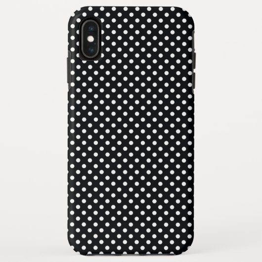 Zwart met witte stippen Case-Mate iPhone case (Achterkant)