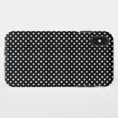 Zwart met witte stippen Case-Mate iPhone case (Achterkant (horizontaal))