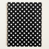 Zwart met witte stippen planner (Voorkant)