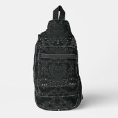 Zwart met witte Stippen Sling Bag (Voorkant)