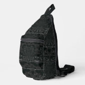 Zwart met witte Stippen Sling Bag (Rechterhoek)