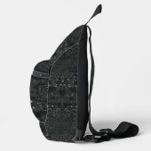 Zwart met witte Stippen Sling Bag (Rechts)