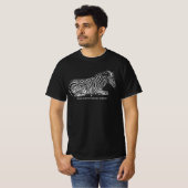Zwart Met Witte Strepen T-shirt (Voorkant volledig)