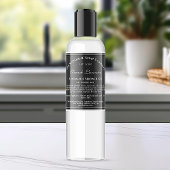 Zwart met witte tekst Cosmetica Label 2.5 "x 2.5"