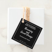 Zwart met Witte Tekst Zeep Cosmetica Verpakking La Bedankjes Labels (In situ)