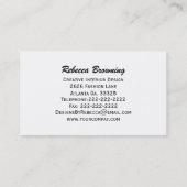 Zwart met witte Visitekaartjes (Achterkant)