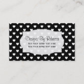 Zwart met witte Visitekaartjes (Voorkant)