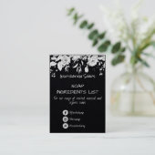 Zwart met witte vloerzeep-geurcomponenten visitekaartje (Staand voorkant)