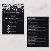 Zwart met witte vloerzeep-geurcomponenten visitekaartje (Voorkant / Achterkant)