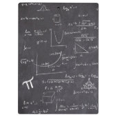 Zwart met witte wiskunde vergelijkingen wiskunde l klembord (Achterkant)