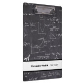 Zwart met witte wiskunde vergelijkingen wiskunde l klembord (Rechts)