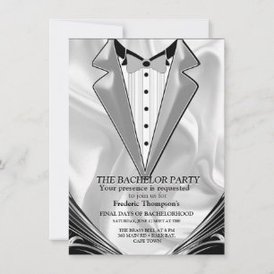 Zwart met Zilver op Champagne Zijde Bachelor Party