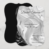 Zwart met Zilver op Champagne Zijde Vrijgezellenfe Kaart (Voorkant / Achterkant)