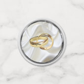 Zwart met zilver op ivoren zijde confetti (Kleine voorkant)