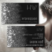 Zwart met Zilveren Glitter Stars Professional Even Visitekaartje