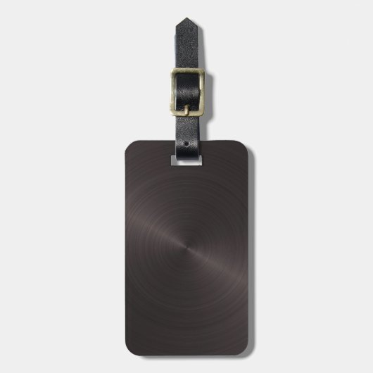 Zwart metaal bagagelabel (Voorkant verticaal)