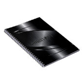 Zwart metaal design Roestvrij staal Notitieboek (Rechterzijde)