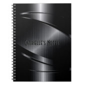 Zwart metaal design Roestvrij staal Notitieboek (Voorkant)