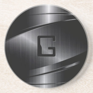 Zwart metaal design Roestvrij staal Zandsteen Onderzetter