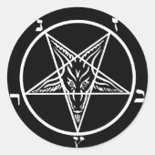 zwart metaal, duisternis! ronde sticker (Voorkant)