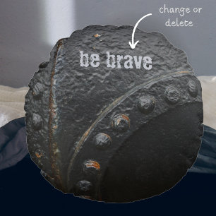 Zwart metaal industriële stijl rond kussen