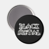 Zwart metaal magneet (Voorkant / Achterkant)