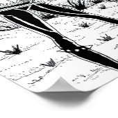 Zwart metaal poster (Hoek)