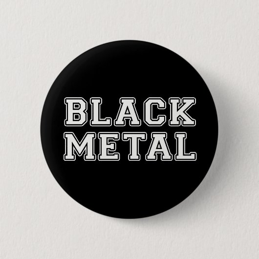 Zwart metaal ronde button 5,7 cm (Voorkant)