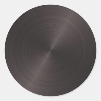 Zwart metaal ronde sticker