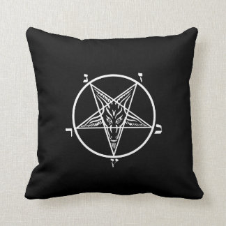 Zwart metaal SATAN Baphomet met kussen