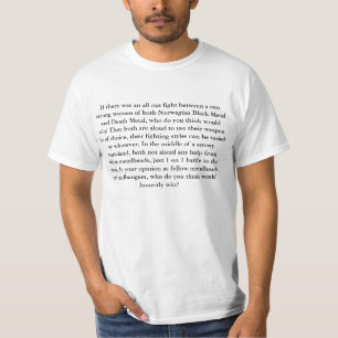 zwart metaal tegen dodenmetaal t-shirt