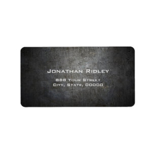 Zwart METAAL verzendlabel Etiket