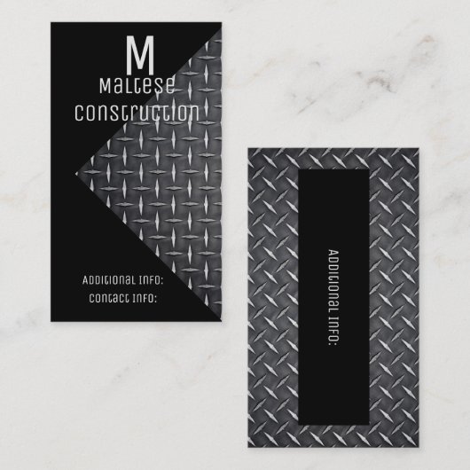 Zwart & Metaal Visitekaartje 2 (Voorkant / Achterkant)