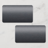 Zwart metaalblank visitekaartje (Voorkant / Achterkant)