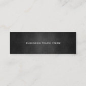 Zwart metaalijzer staal - Koolplatina look Mini Visitekaartje (Achterkant)