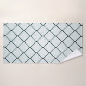 Zwart metaalkettinghek badhanddoek (Badhanddoek)