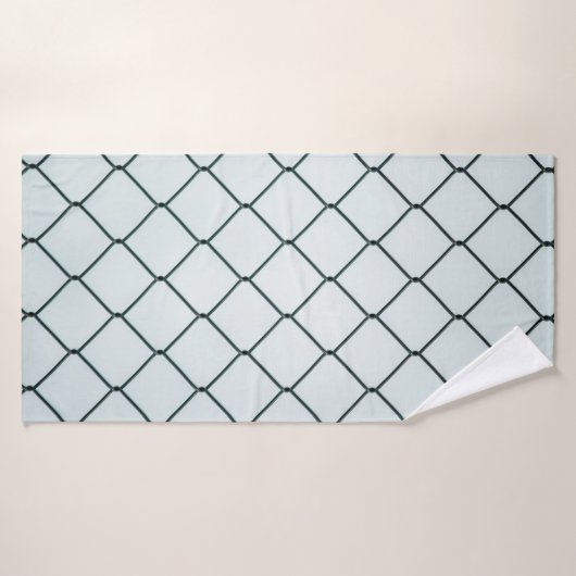 Zwart metaalkettinghek badhanddoek (Badhanddoek)