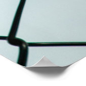 Zwart metaalkettinghek poster (Hoek)