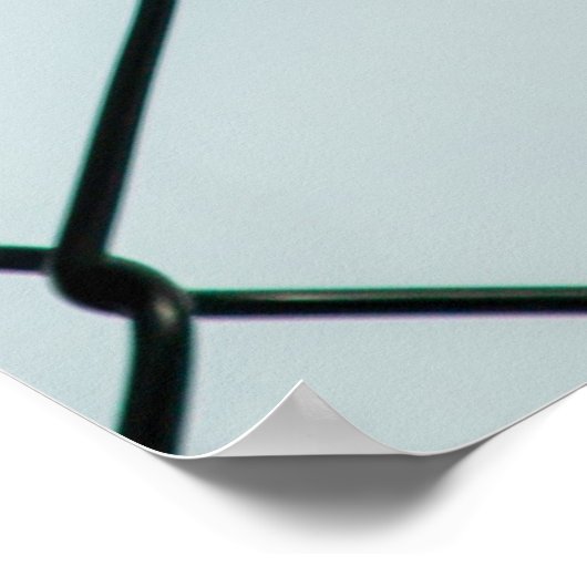 Zwart metaalkettinghek poster (Hoek)