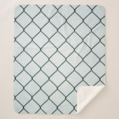 Zwart metaalkettinghek sherpa deken (Voorkant)