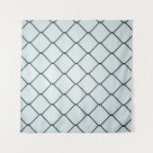 Zwart metaalkettinghek wandkleed (Voorkant (horizontaal))