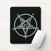 Zwart-metalen boze mousepad SATAN! Muismat (Met muis)