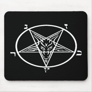 Zwart-metalen boze mousepad SATAN! Muismat