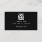 Zwart Metalen Hamer Huis Bouw Bouw Visitekaartje (Achterkant)