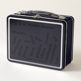 Zwart metalen lunchbox/metropolig ontwerp