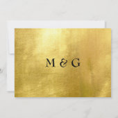 Zwart & Metallic Goud Glam Save The Date (Achterkant)
