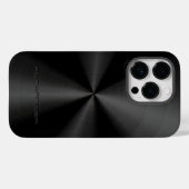 Zwart Metallic Patroon Roestvrij Staal Kijk 3 Case-Mate iPhone Case (Achterkant (horizontaal))